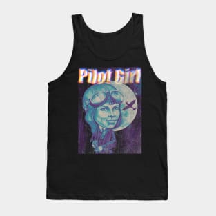 Amelia Earhart Pilot Girl vintage aircraft Tank Top